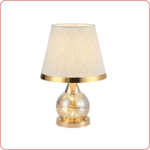 Lampara De Mesa Iluminacion Luz Vic Dorada